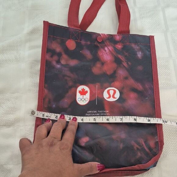 Lululemon Athletica Red and Black Tote Reusable Bag Trio Bundle Of 3 Bags - Picture 10 of 16